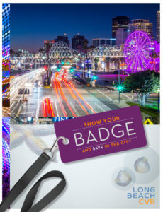 Long Beach CVB "Show your Badge" flyer