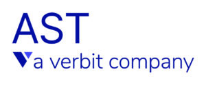 AST a verbit company written in dark blue font with icon logo to the left
