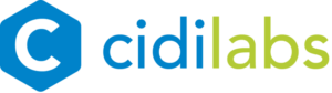 the letter c in white surrounded by blue as a logo and cidilabs written in blue and green font 