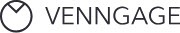 logo and "venngage" written out in black font on a white background
